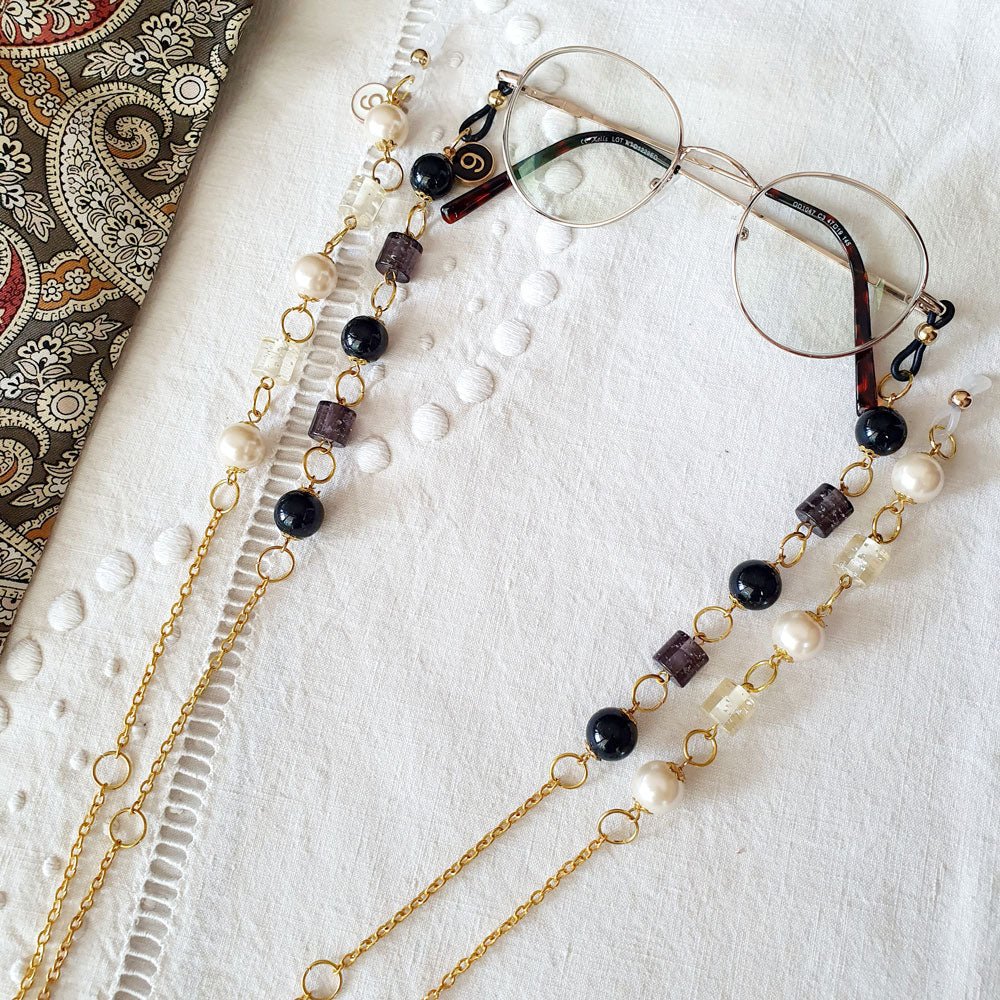 Bijou de lunettes Deauville - Atelier 9viescom9 - Chaine de lunettes upcyclée et écoresponsable