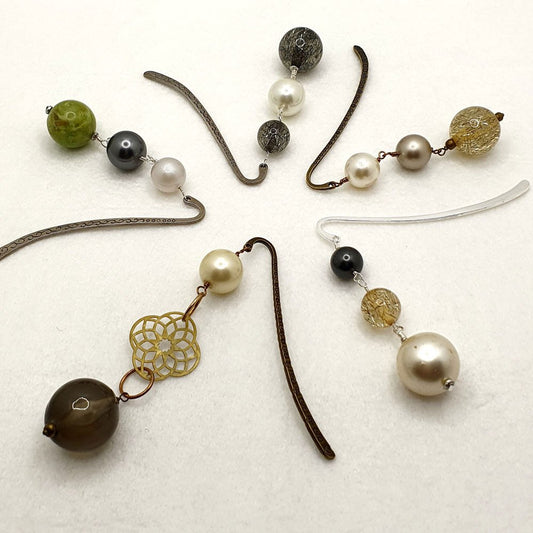 Bijoux de livre - collection Charlotte BRONZE - Atelier 9viescom9 - Marque page upcyclé et écoresponsable