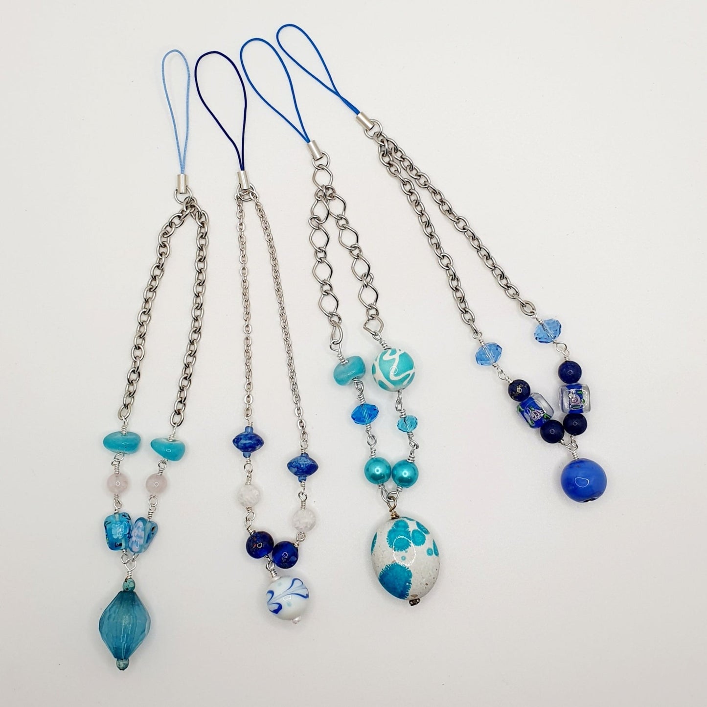 Bijoux de téléphone - Collection Blue Lagoon - Atelier 9viescom9 -