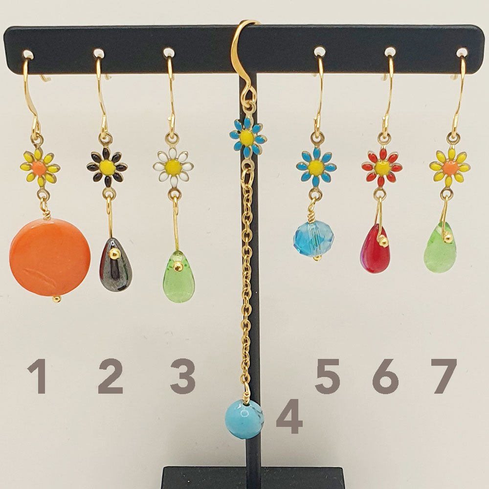 Boucles d'oreilles Pâquerettes
