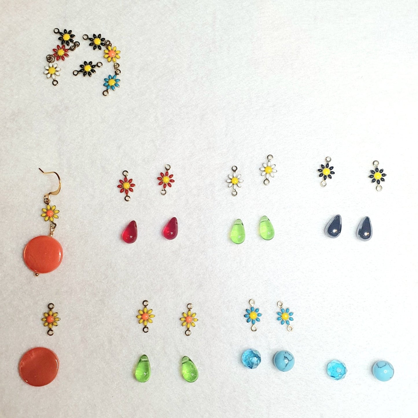 Boucles d'oreilles Pâquerettes